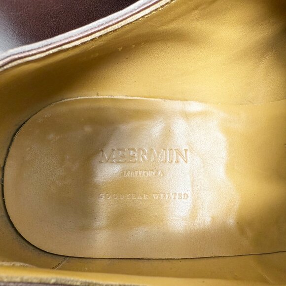 Meermin Brown Leather Oxford Cap Toe Dress Shoes Men's Size 11.5 Made in Spain - Picture 8 of 10